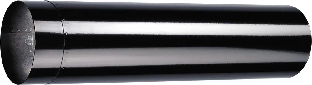 Schwarzer, zylindrischer Metallrohr, mit glatter Oberfläche und geradem Ende. Geeignet für Abgasanlagen von Bosch oder ähnlichen Systemen.